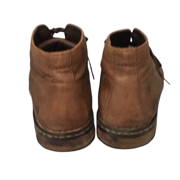 Born Brown Leather Lace Casual Ankle Chukka Boots Shoes 12